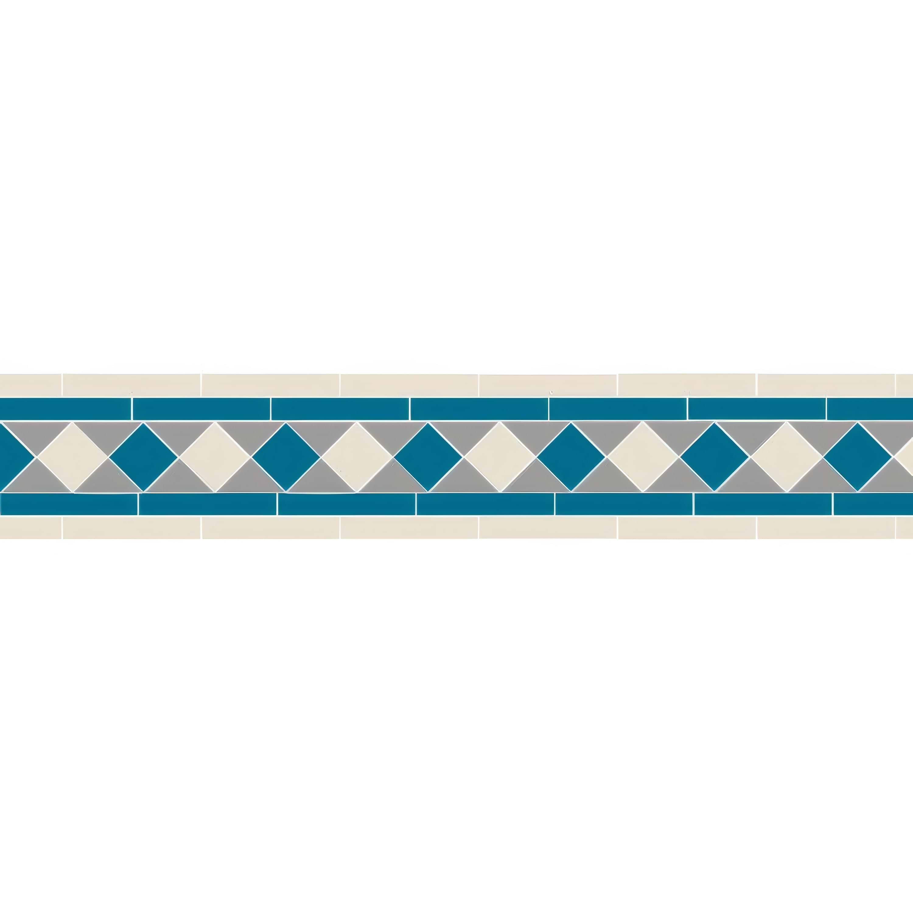 Bennett Grey, Dover White and Pugin Blue By Hyperion Tiles