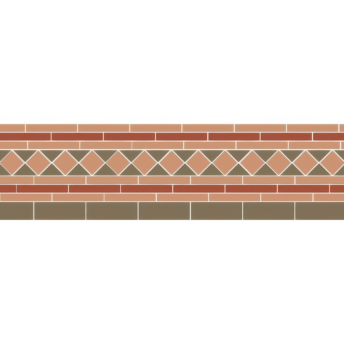 Bronte Red Green and Buff - Hyperion Tiles