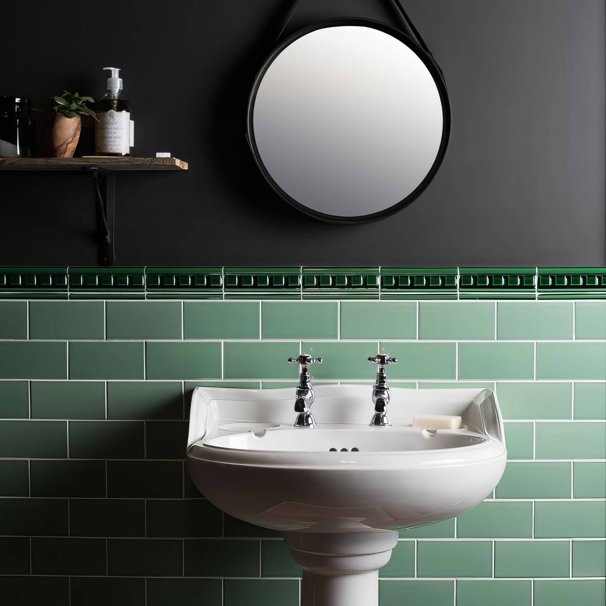 Victorian Green Dentil Moulding - Hyperion Tiles