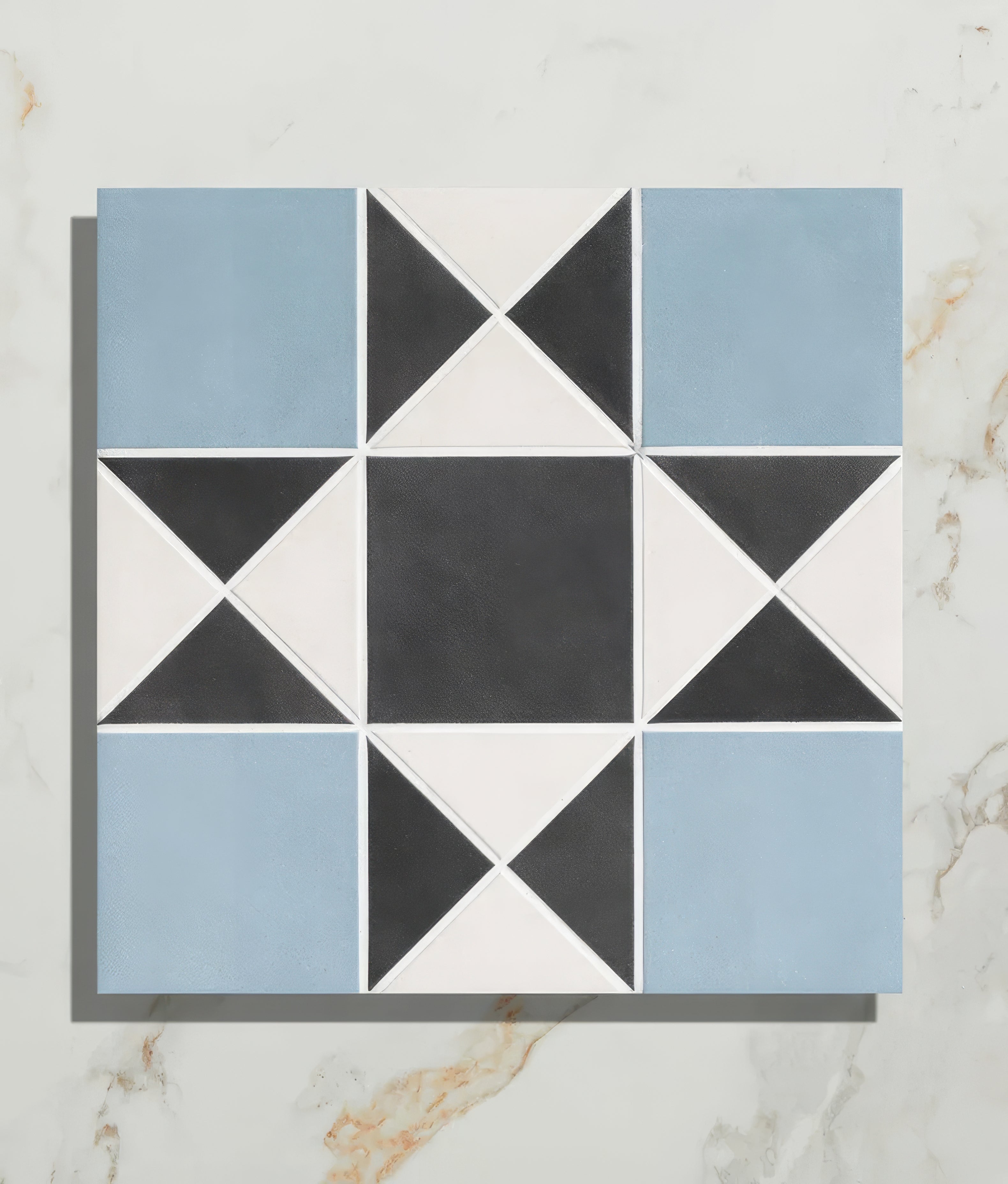 Victorian Style Porcelain Finchley Pattern Sky Blue - Hyperion Tiles