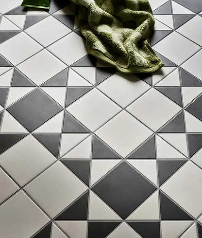 Victorian Style Porcelain Finchley Pattern Cotton White - Hyperion Tiles