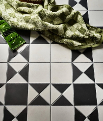 Victorian Style Porcelain Finchley Pattern Cotton White - Hyperion Tiles
