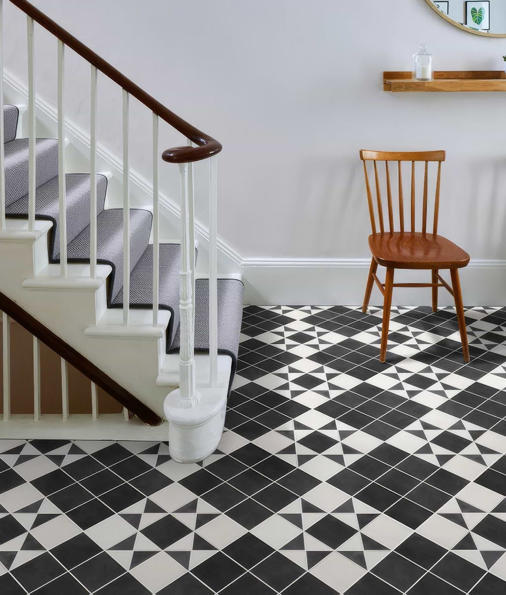 Victorian Style Porcelain Finchley Pattern Cotton White - Hyperion Tiles