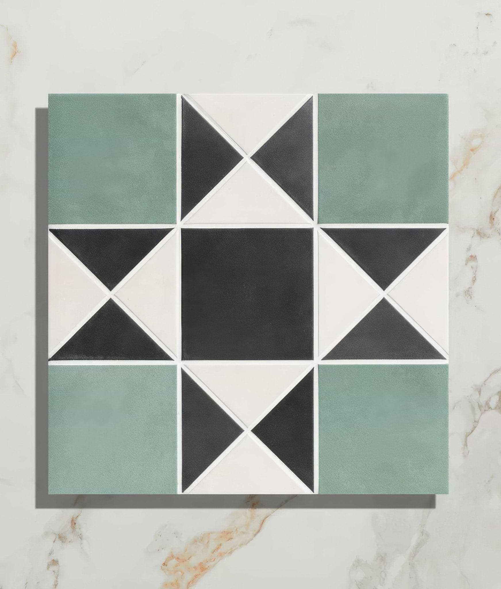 Victorian Style Porcelain Finchley Pattern Forest green - Hyperion Tiles