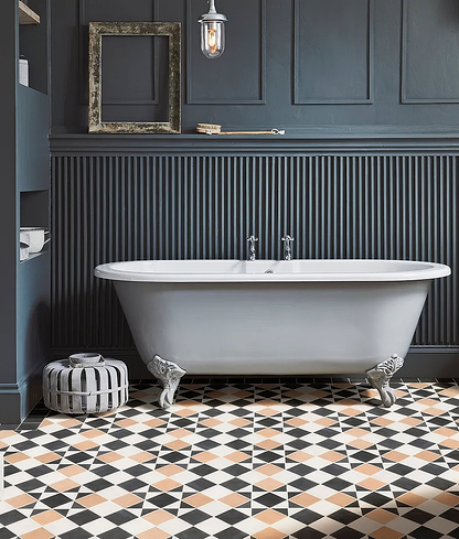Victorian Style Porcelain Finchley Pattern Sandstone - Hyperion Tiles