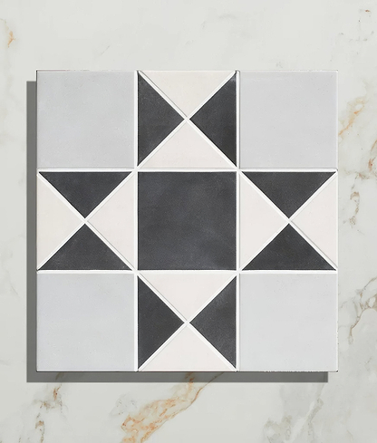 Victorian Style Porcelain Finchley Pattern Soft Grey - Hyperion Tiles