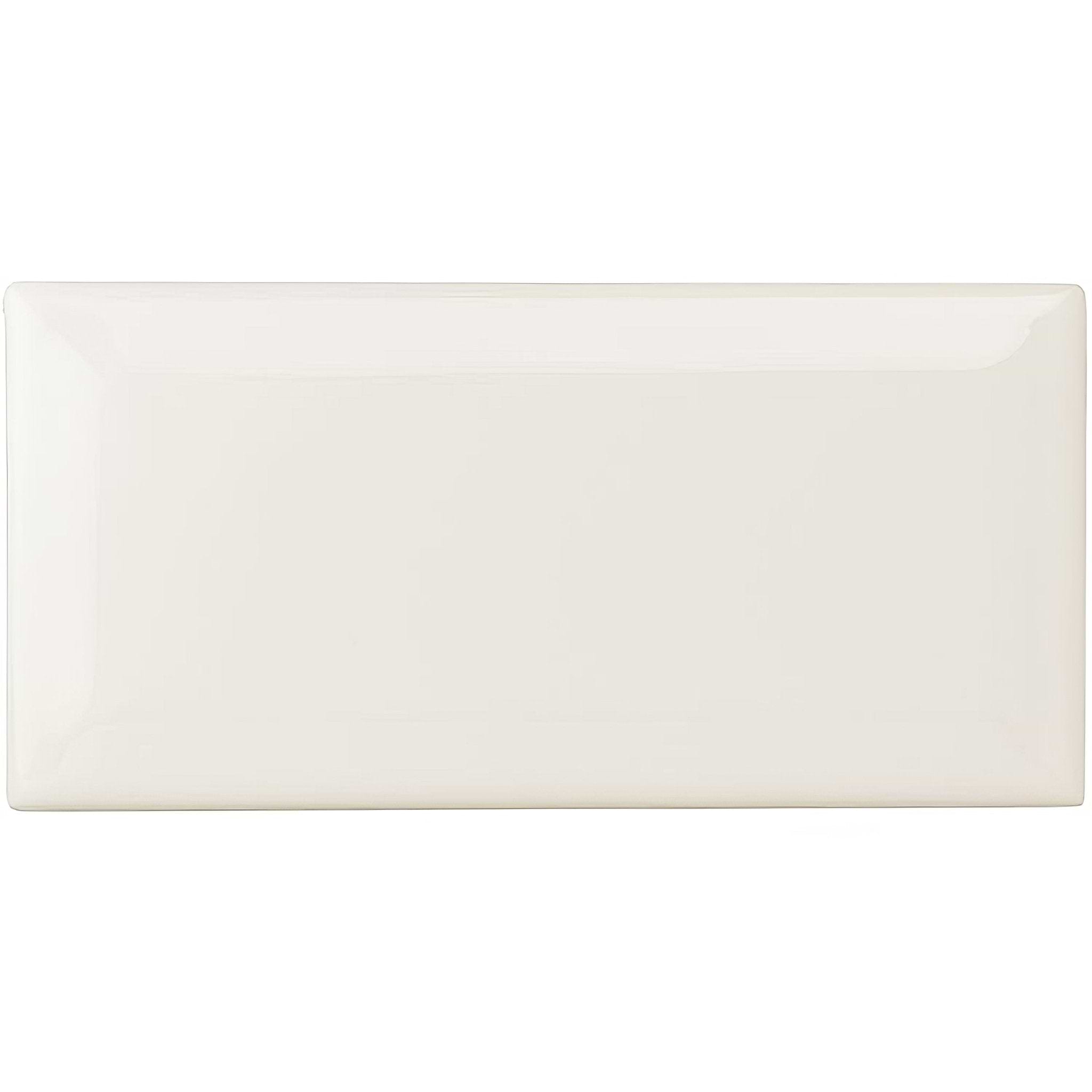 Vintage White Metro Bevelled Tile - Hyperion Tiles
