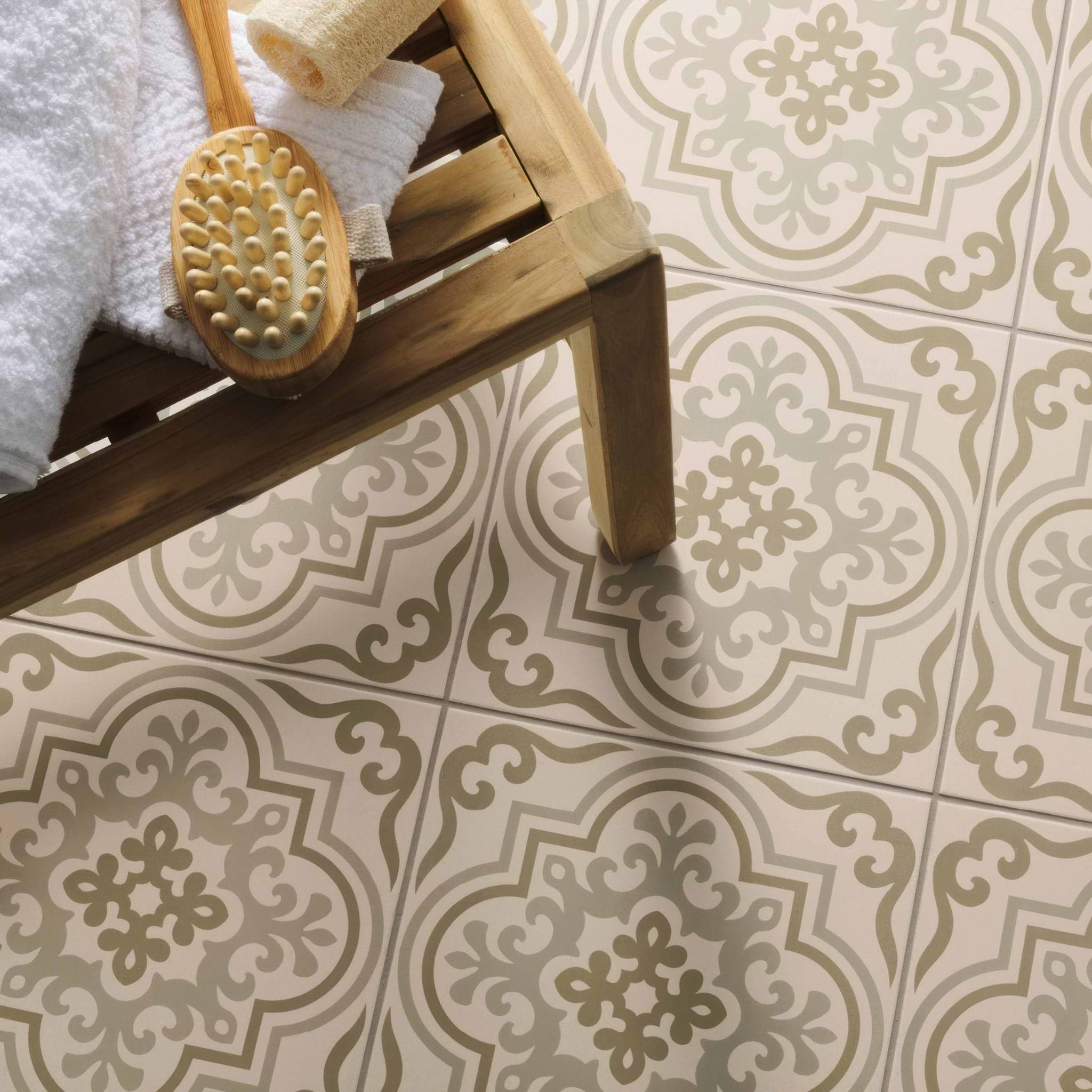 Vogue Green on Chalk - Hyperion Tiles