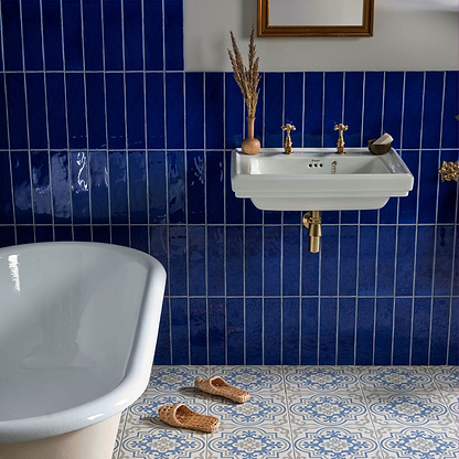 Vogue Light Blue/Stone on Chalk - Hyperion Tiles