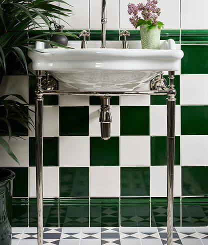 Olive Green Square Crackle Glaze - Hyperion Tiles