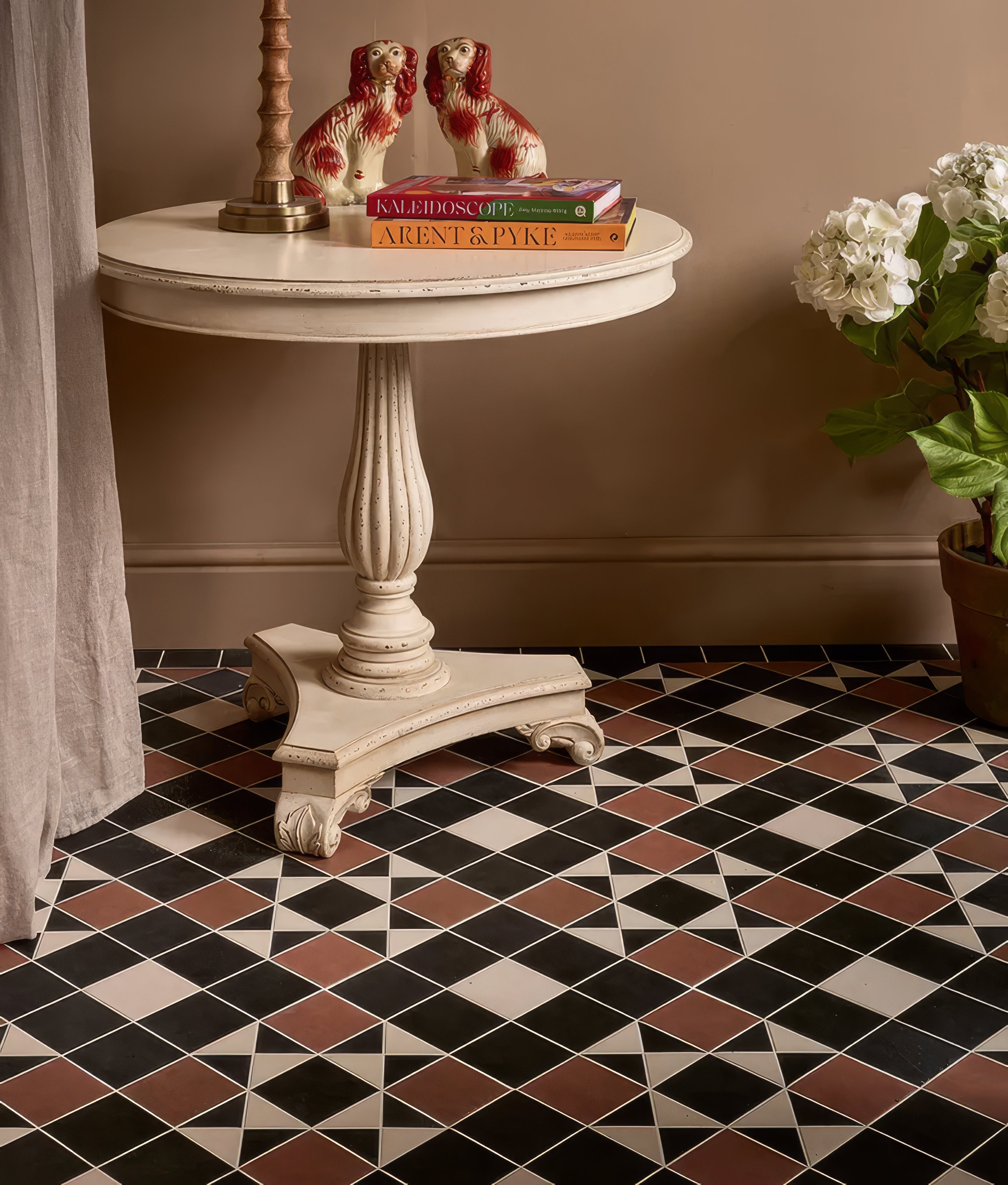 Victorian Style Porcelain Finchley Pattern Terracotta - Hyperion Tiles