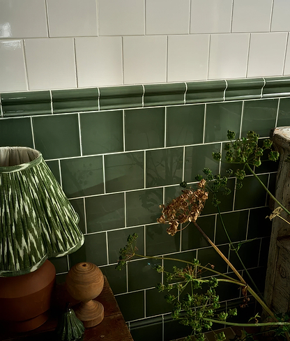 Cabbage Green Square Crackle Glaze - Hyperion Tiles