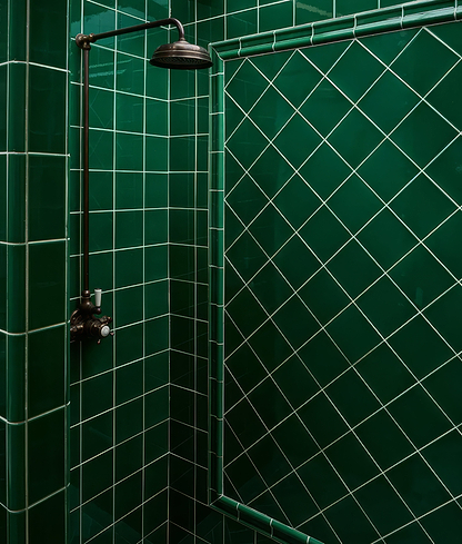 Emerald Green Square Crackle Glaze - Hyperion Tiles