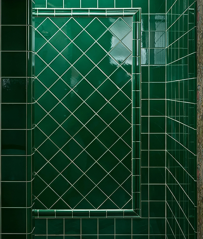 Emerald Green Square Crackle Glaze - Hyperion Tiles