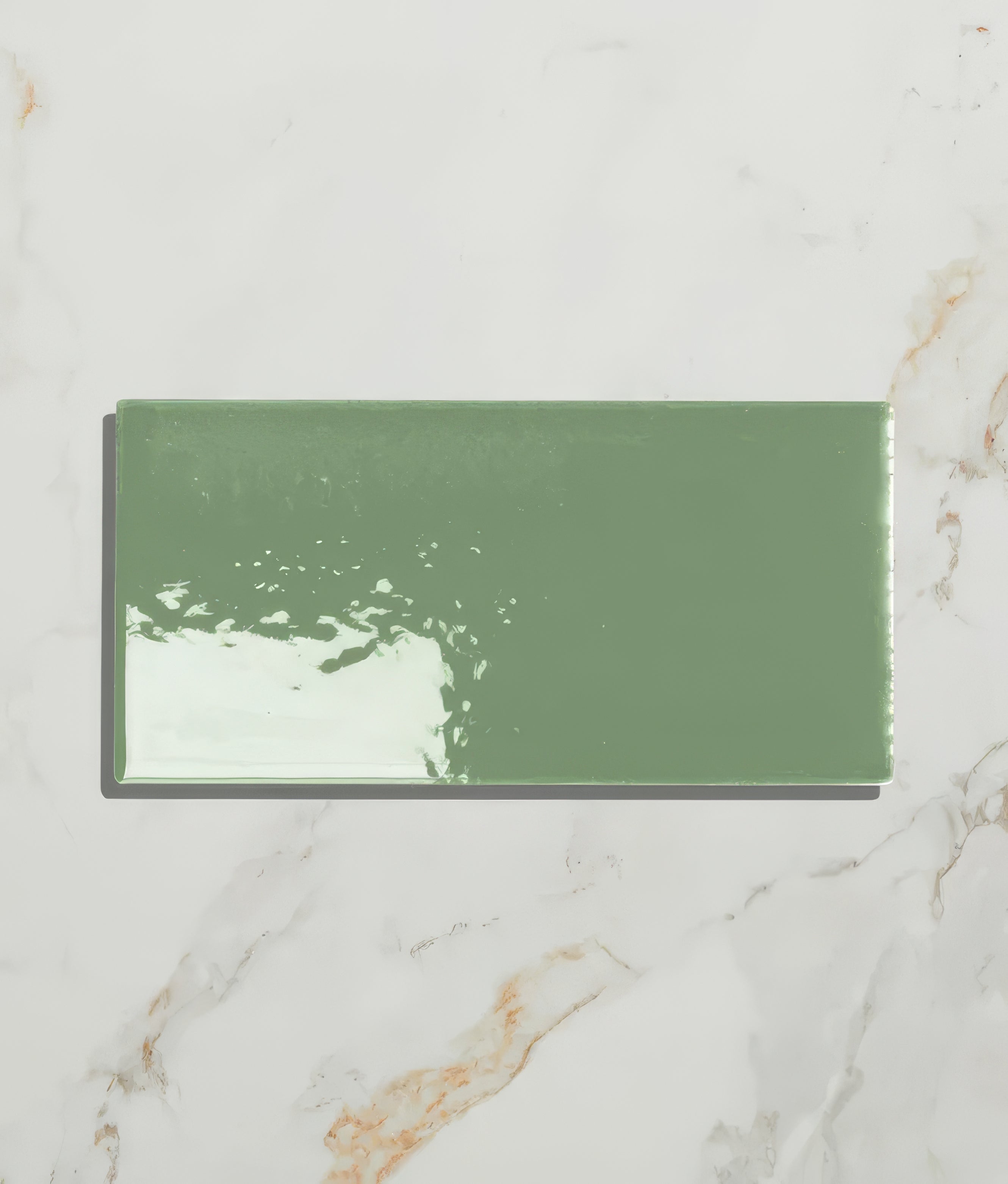 Cabbage Green Metro Crackle Glaze - Hyperion Tiles