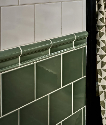 Wall Ceramic Cabbage Green Dado - Hyperion Tiles