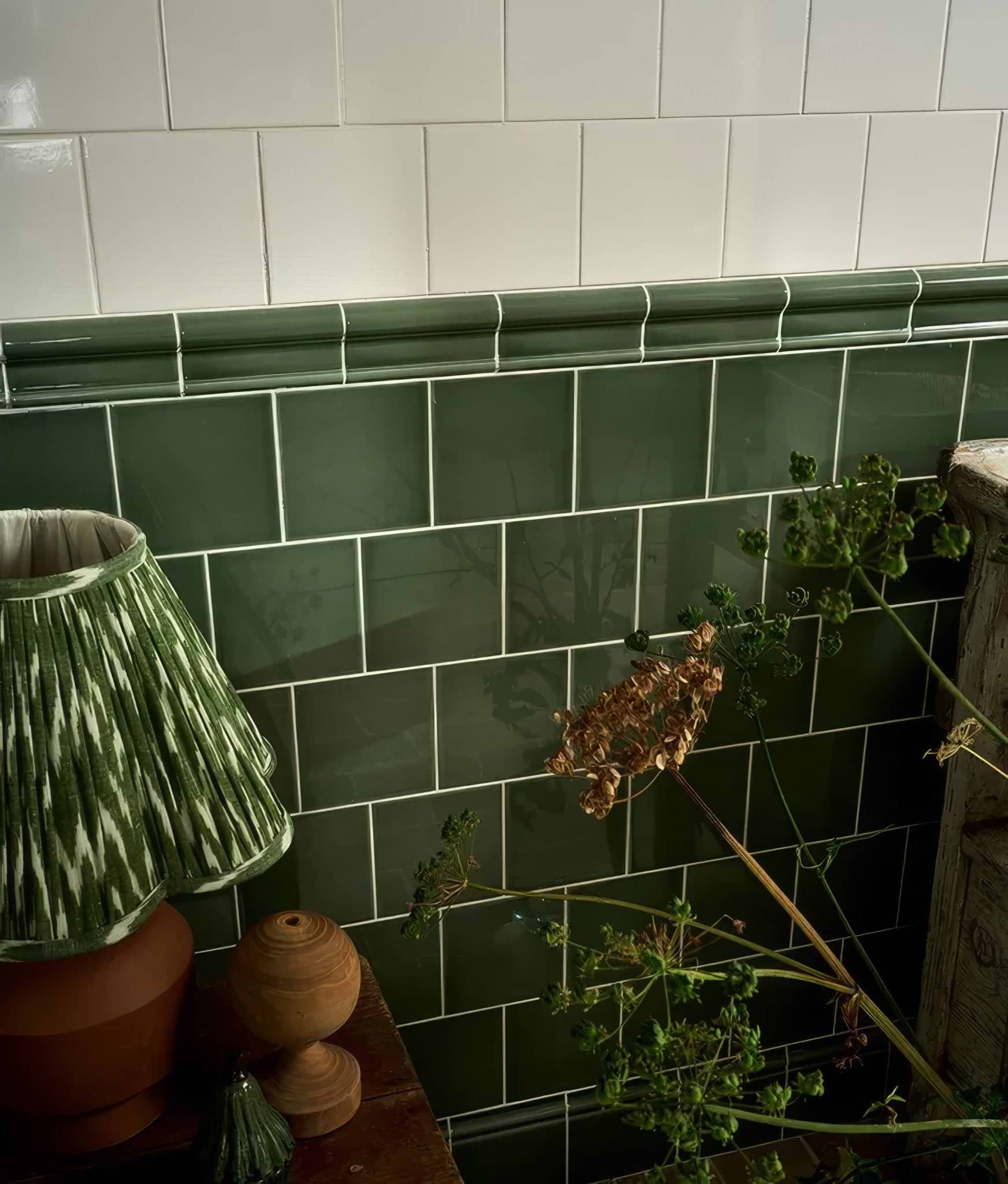 Wall Ceramic Cabbage Green Square Crackle Glaze - Hyperion Tiles
