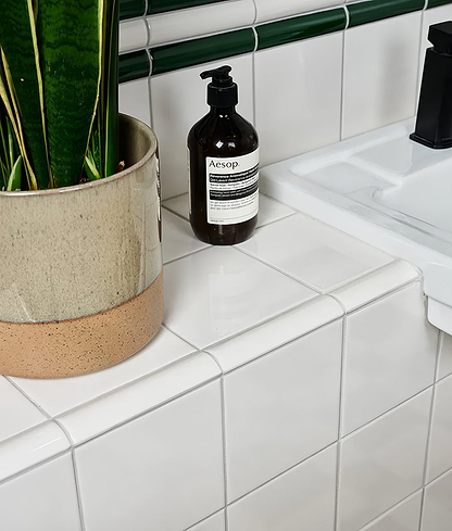 Wall Ceramic Cotton White Square Crackle Glaze - Hyperion Tiles