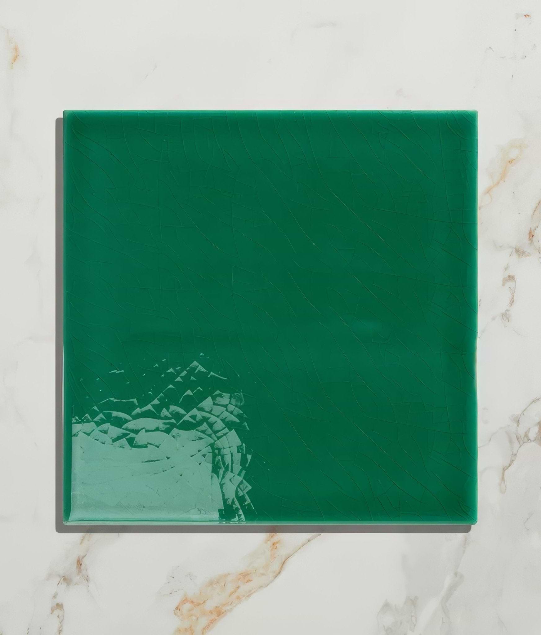 Wall Ceramic Emerald Green Square Crackle Glaze - Hyperion Tiles