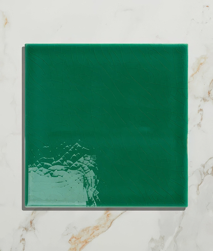 Wall Ceramic Emerald Green Square Crackle Glaze - Hyperion Tiles