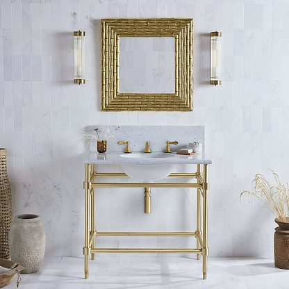 White Herringbone Honed Marble Tile - Hyperion Tiles