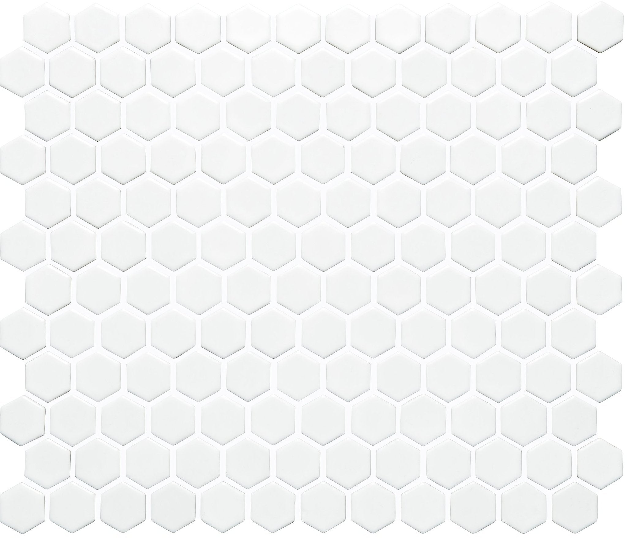 White Honeycomb Floor Mosaic - Hyperion Tiles