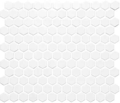 White Honeycomb Floor Mosaic - Hyperion Tiles