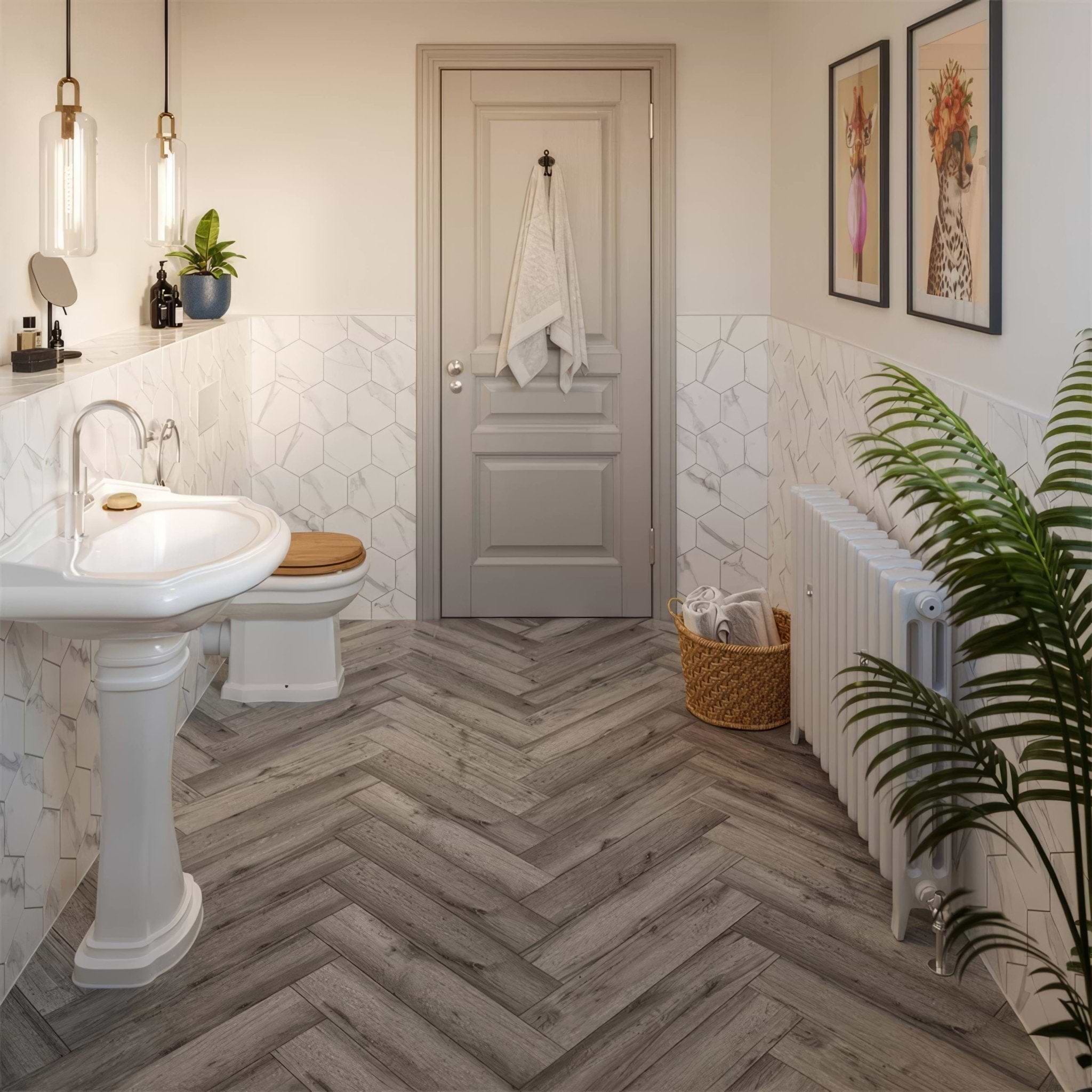 White Marble Hexagon Porcelain - Hyperion Tiles