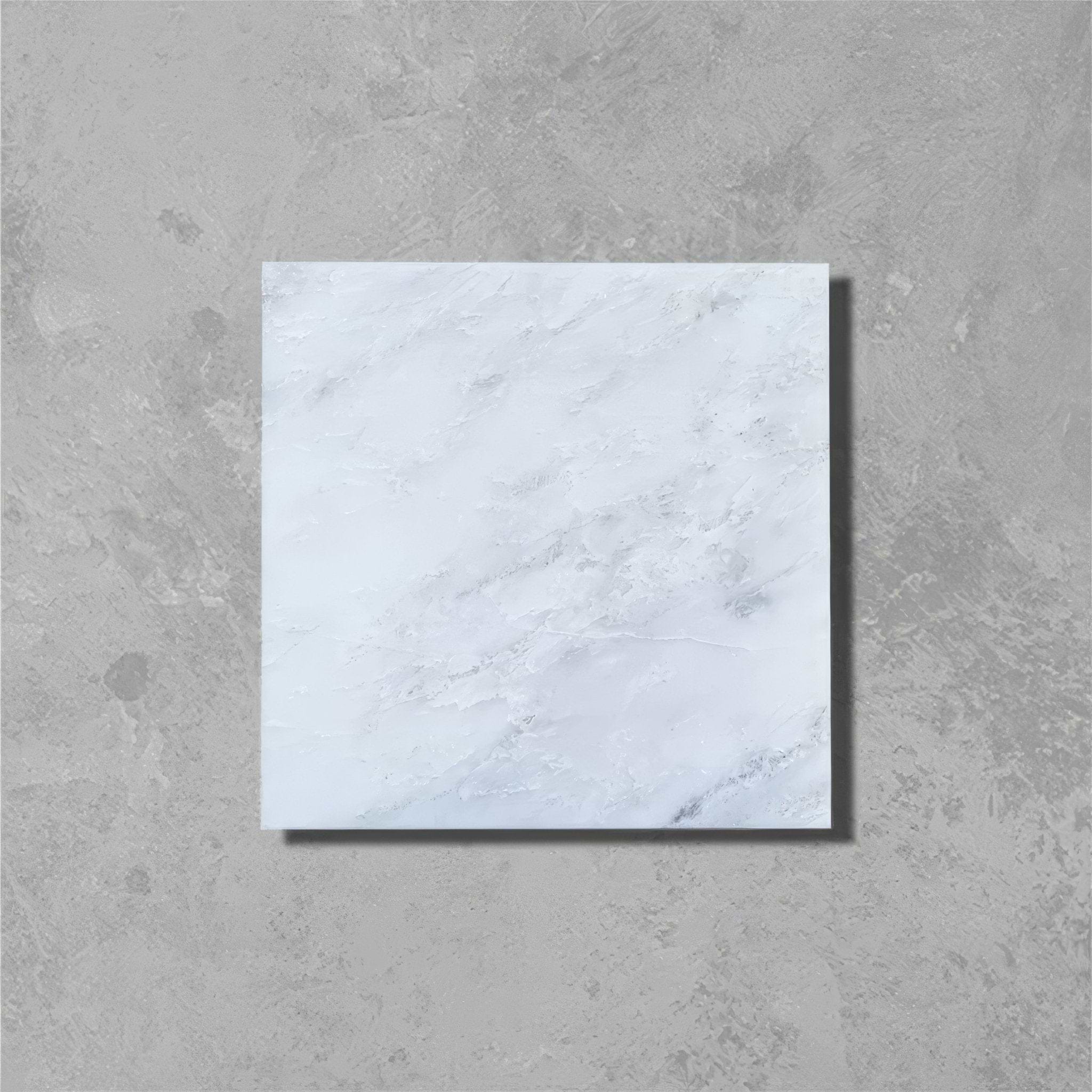 White Square Honed Marble 20 x 20cm - Hyperion Tiles