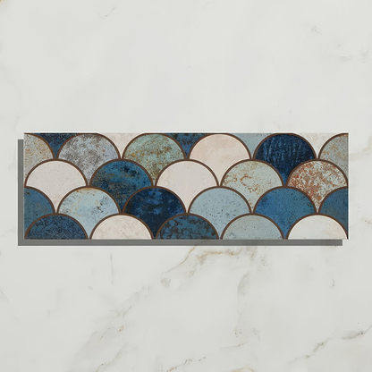 Wightwick Ceramic Scallop Decor - Hyperion Tiles