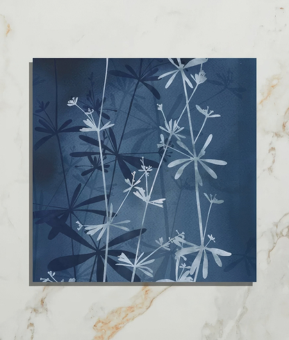 Wild Botanicals Porcelain Blue By Clarissa Hulse - Hyperion Tiles