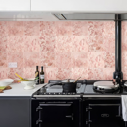 Wild Botanicals Porcelain Pink By Clarissa Hulse - Hyperion Tiles