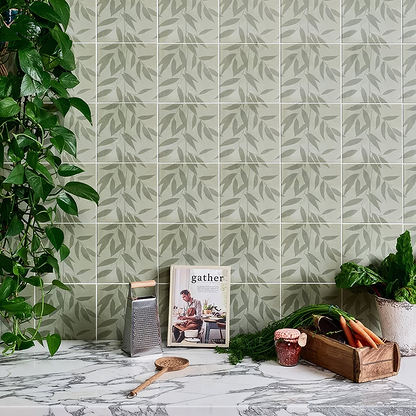 Willow Porcelain Green By Clarissa Hulse - Hyperion Tiles