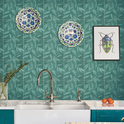 Willow Porcelain Teal By Clarissa Hulse - Hyperion Tiles