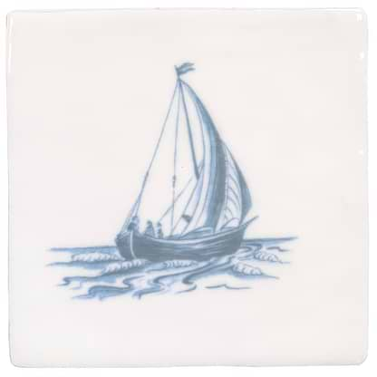 Yawl Blue on Cotton | Hyperion Tiles