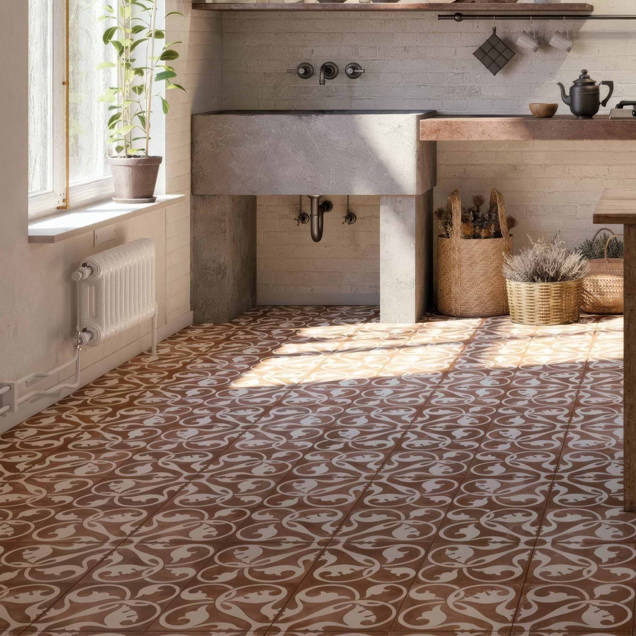 Zayda Mocha Matt Vitrified Ceramic 450x450mm - Hyperion Tiles