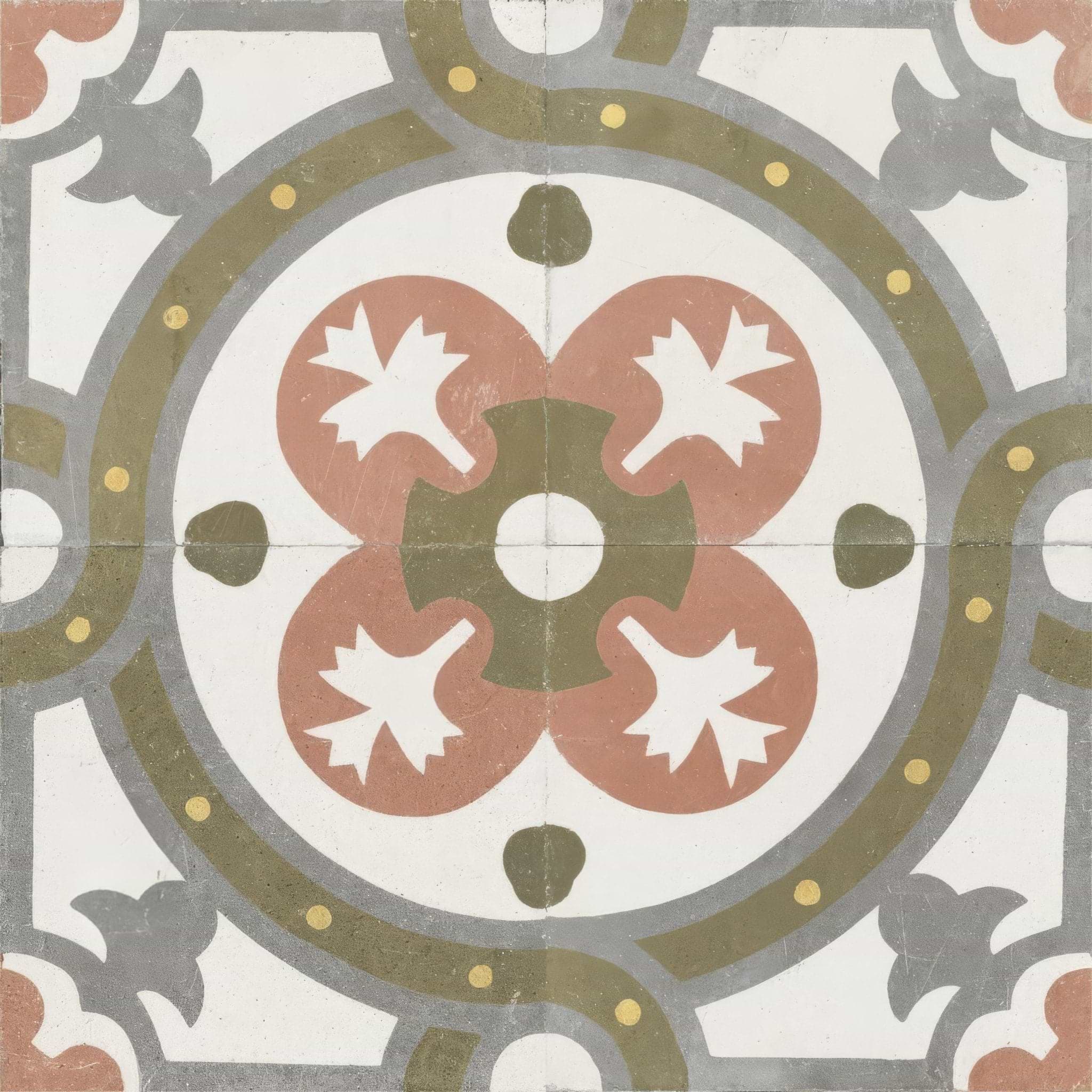 Zayda Sage Multi Matt Vitrified Ceramic 450x450mm - Hyperion Tiles