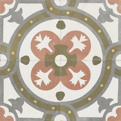 Zayda Sage Multi Matt Vitrified Ceramic 450x450mm - Hyperion Tiles