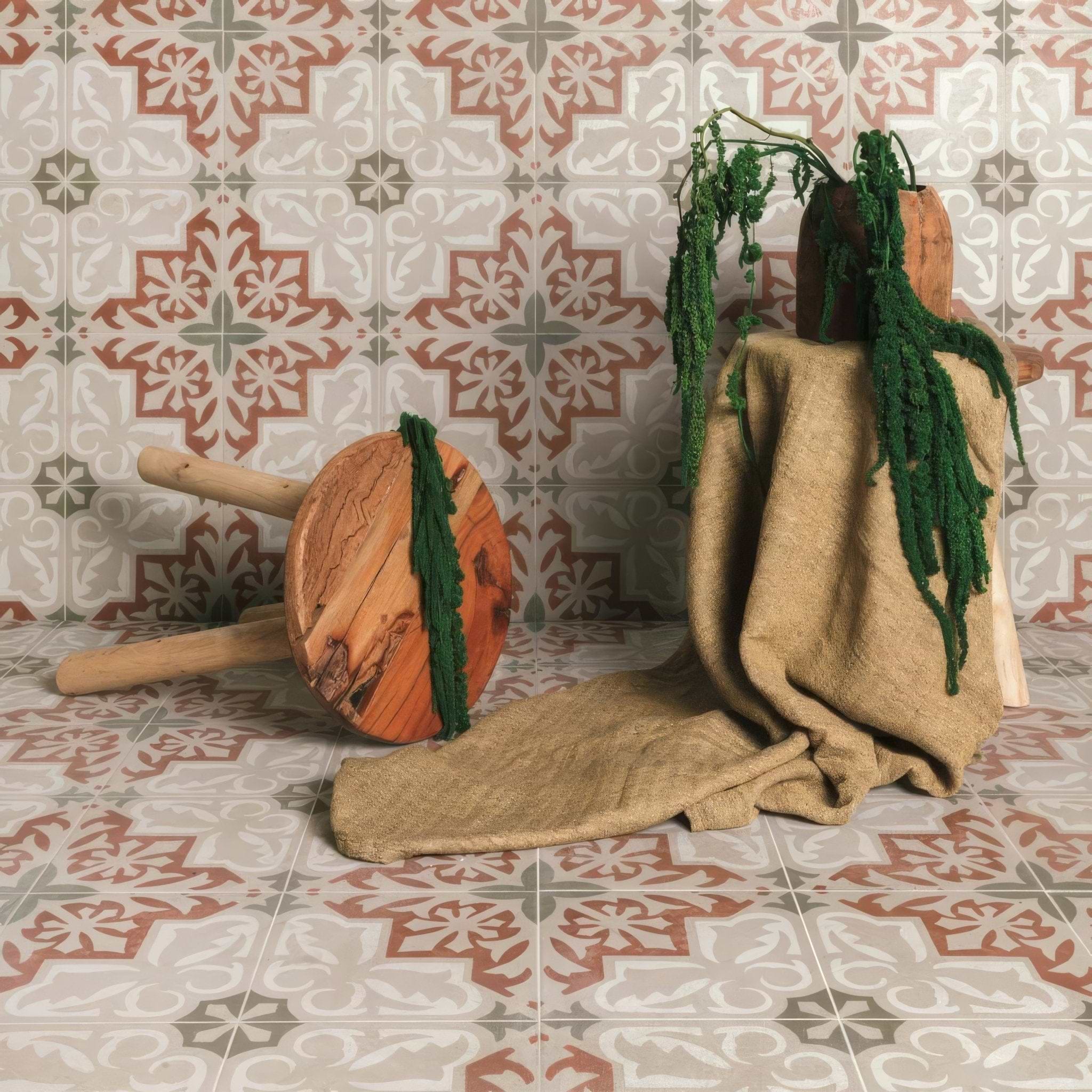 Zayda Terracotta Matt Vitrified Ceramic 450x450mm - Hyperion Tiles