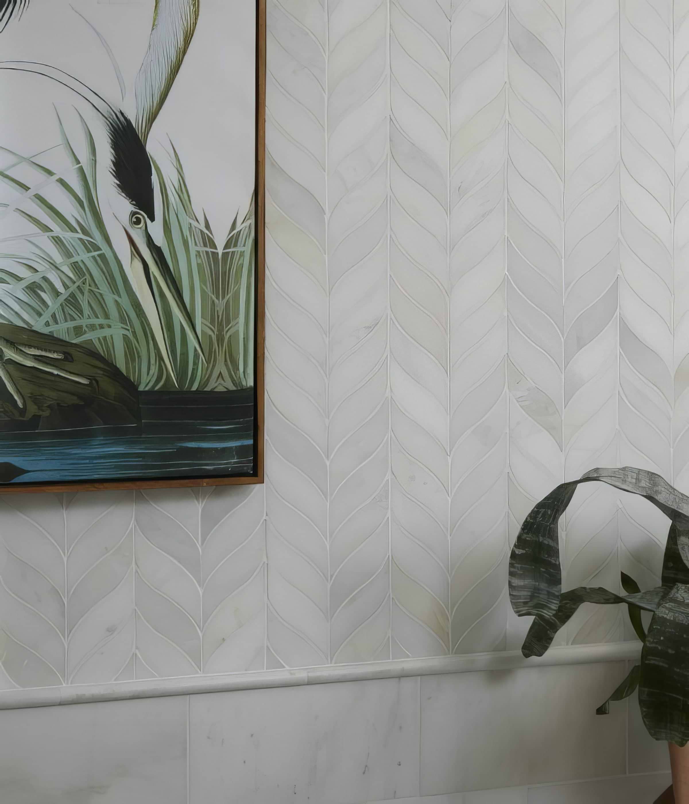 Zen Marble Leaf Mosaic - Hyperion Tiles