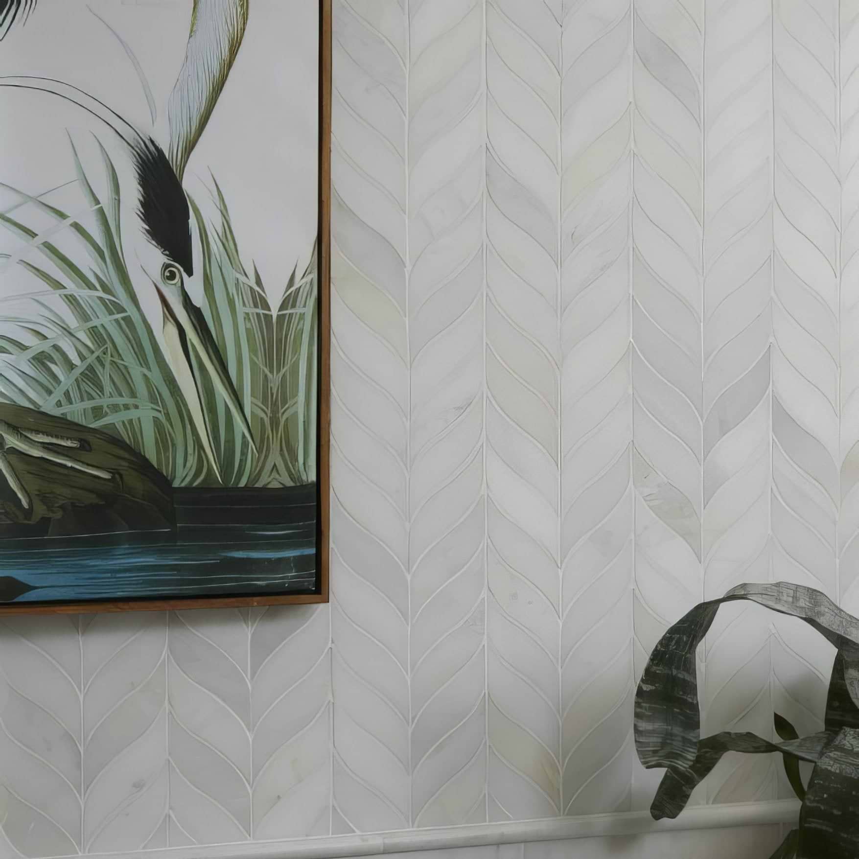 Zen Marble Leaf Mosaic - Hyperion Tiles