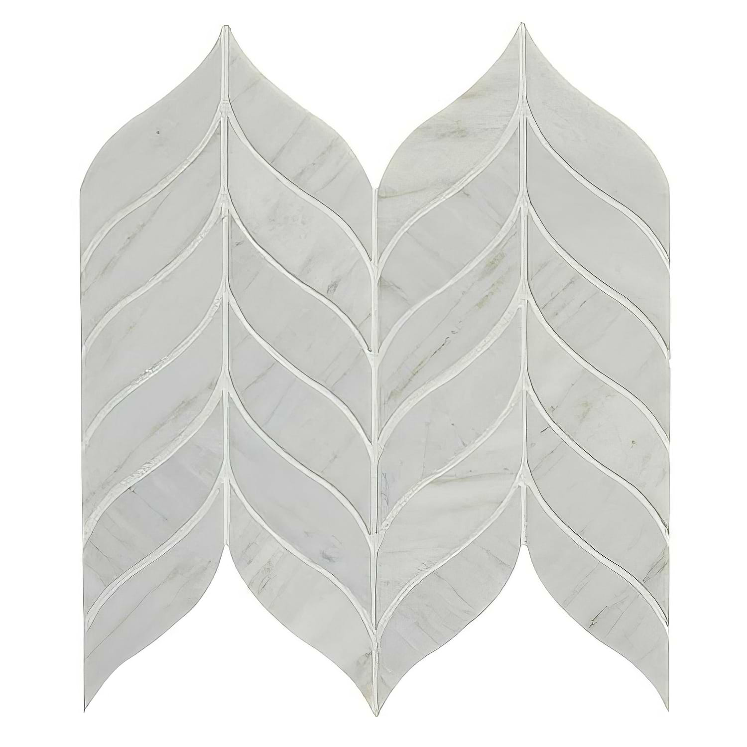 Zen Marble Leaf Mosaic - Hyperion Tiles