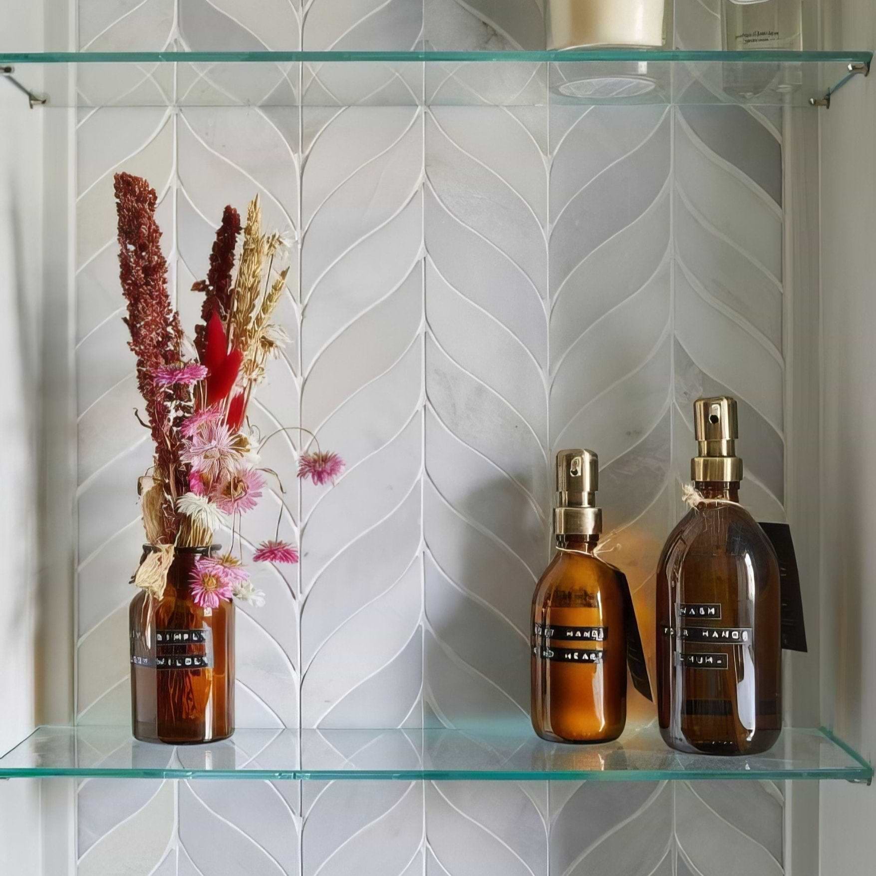 Zen Marble Leaf Mosaic - Hyperion Tiles