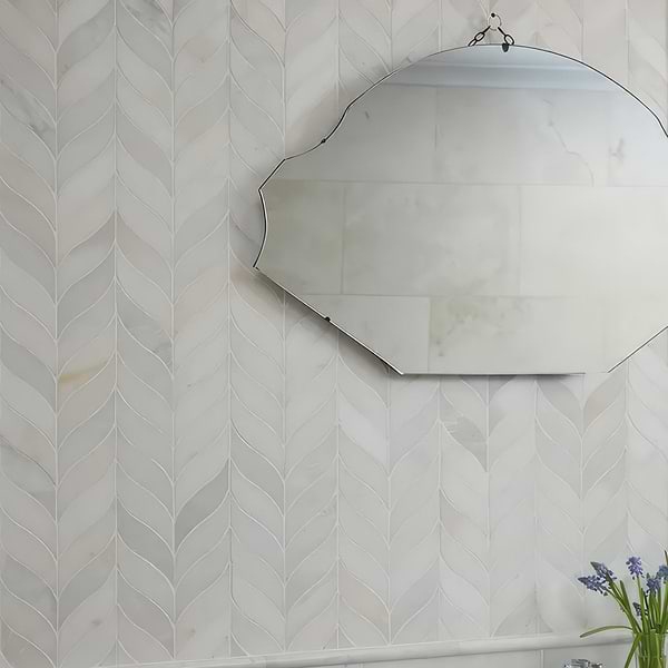 Zen Marble Leaf Mosaic - Hyperion Tiles