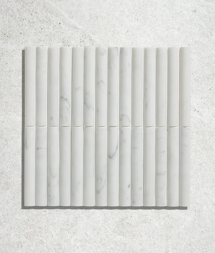 Zen Marble Reed Mosaic from Hyperion Tiles