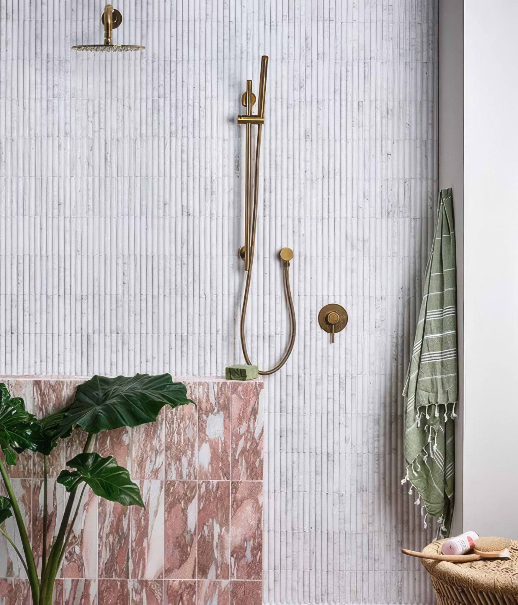 Zen Marble Reed Mosaic from Hyperion Tiles
