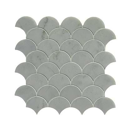 Zen Marble Scallop Mosaic - Hyperion Tiles