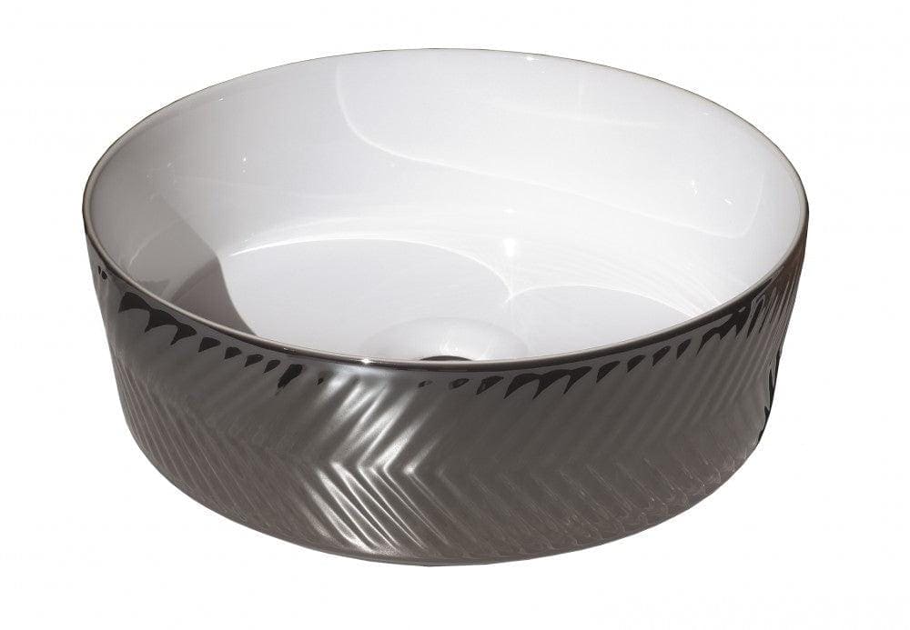 LAVABO SPIGA CHROME 35,5X35,5X13 From Hyperion Tiles