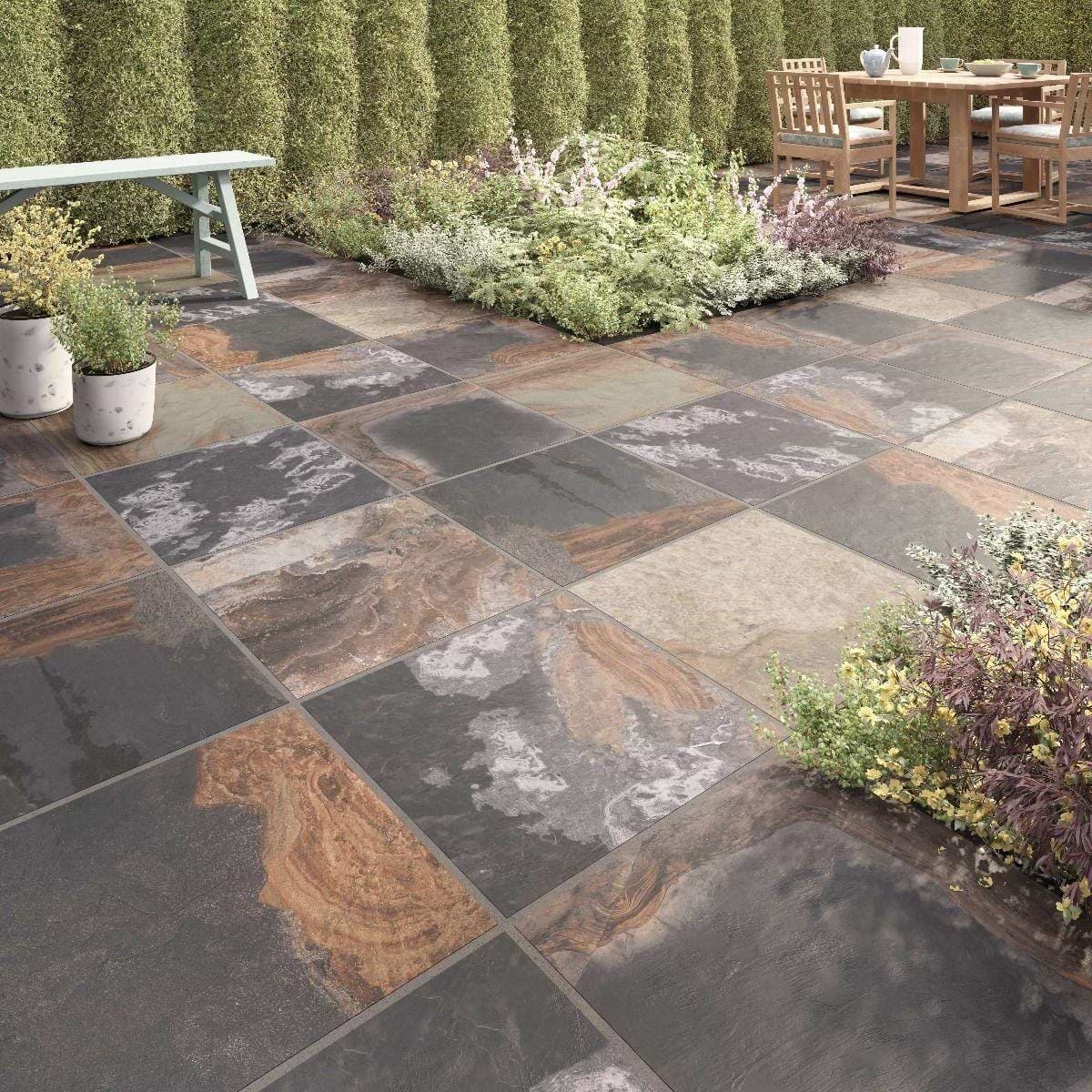 Abbey Black Multi 20mm - Hyperion Tiles