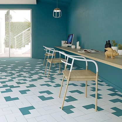 Abstract Porcelain White - Hyperion Tiles